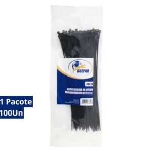 Abraçadeira de Nylon 2,5x150mm Preta com 100 Unidades - Guepar | Fixação Resistente