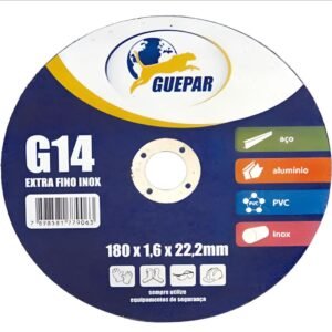 Disco de Corte Inox Extra 180 x 1,6 x 22,20 C/10 Un - Guepar | Precisão e Durabilidade