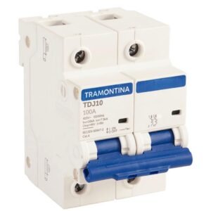 Disjuntor Bipolar 100A TDJ10-2C100 2P 10KA - Tramontina | Proteção Elétrica Residencial