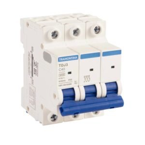 Disjuntor Tripolar 40A Minidisjuntor TDJ3-3C40 3P 3KA - Tramontina | Proteção Elétrica