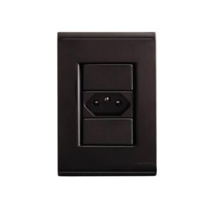 Tomada 20A 2P+T 250V com Placa 4x2 Grafite Liz - Tramontina | Instalação Embutir