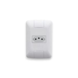 Tomada Tramontina Aria 2P+T 20A/250V Termoplástico Branco Placa 4x2 - Tramontina