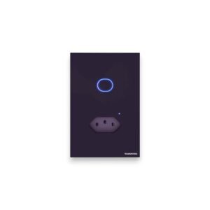 Interruptor com Tomada Tramontina Onne Smart 1 Tecla Touch 2P+T Bivolt 10A Preto - Tramontina | Automação Inteligente