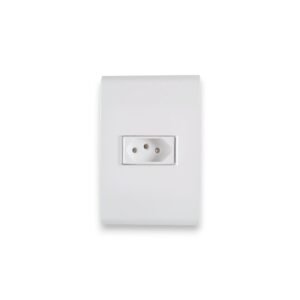 Tomada Liz Tramontina Conjunto Placa 4x2 + 1 Tomada 2P+T Termoplástico 10A/250V Branco