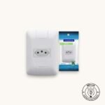 Tomada 10A 2P+T Conjunto Placa 4x2 Termoplástico 250V Linha Aria Branco - Tramontina