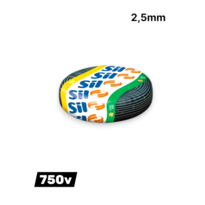 Cabo Flexível 2 5mm 750V Preto Cobre Eletrolítico PVC Antichama - SIL | Instalações Elétricas