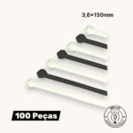 Abraçadeira de Nylon Enforca Gato 3,6x150mm Preta C/100 - Guepar | Fixação Resistente