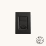 Interruptor e Tomada Tramontina Liz Grafite Conjunto Placa 4x2 Simples 10A 250V 2P+T - Tramontina