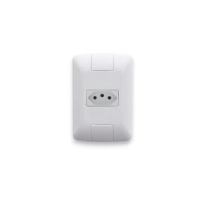 Tomada 10A 2P+T Conjunto Placa 4x2 Termoplástico 250V Linha Aria Branco - Tramontina