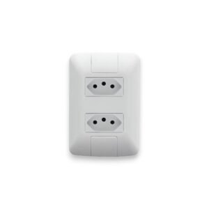 Tomada Dupla 2P+T Placa 4x2 Termoplástico 10A/250V Linha Aria Branca - Tramontina