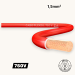 Cabo Flexivel 1 5mm 750V 1,50 Vermelho - FlexSil | Alta Segurança