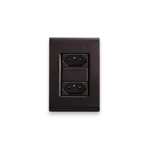 Tomada Tramontina Liz Grafite Conjunto Placa 4x2 + 2 Tomadas 2P+T 10A 250V - Tramontina