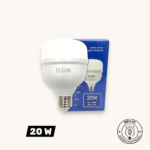 Lâmpadas Leds Bulbo 20W 6500K Kit com 5 Unidades - Elgin | Luz Branca Fria