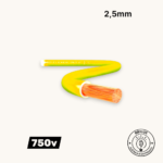Cabos FlexSil 750V 2,50mm² Amarelo Rolo 100m - SIL | Instalação Elétrica Residencial e Comercial