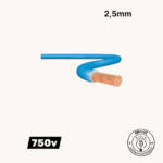 Cabos FlexSil 750V 2,50mm² Azul 100m - SIL