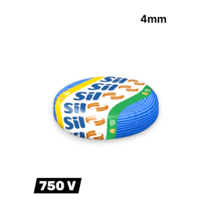 Cabos Elétricos Sil FlexSil 750V 4mm² 50m Azul - SIL | Alta Flexibilidade Antichama