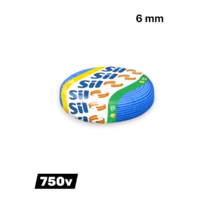 Fio Sil Cabo FlexSil 750V 6mm² 50m Azul - SIL | Alta Flexibilidade Antichama