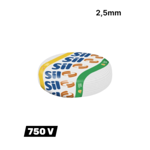 Cabo FlexSil 750V 2,50mm 25m Branco - SIL | Instalação Elétrica Flexível