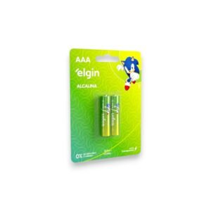 Pilha Alcalina AAA Elgin Sonic 1,5V Blister com 2 Unidades | Alta Durabilidade