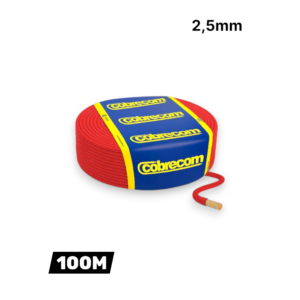 Fio Flexível Cobrecom 2,5mm² 100m Vermelho