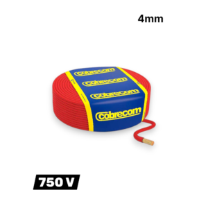 Cabos Elétricos Flexíveis 4,0 mm² 100m Vermelho 750V - Flexicom | Alta Flexibilidade