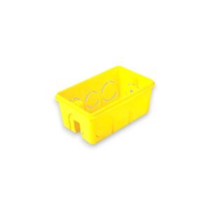 Caixa de Tomada Embutir Retangular 4x2 1/2 3/4 1 Termoplástico Amarelo - Tramontina