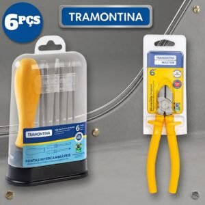 Kit Chave de Fenda 6 Peças + Alicate Corte Diagonal 6" Isolado 1000V - Tramontina Master