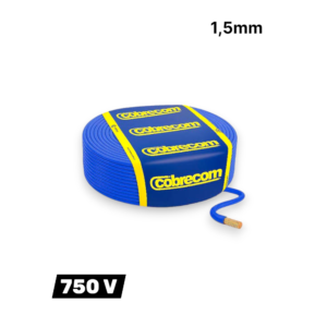 Fio Flexível 1,5mm² 100m Cobre Azul