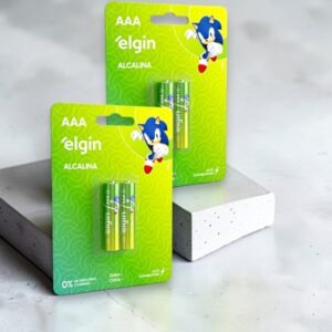 Kit de Pilha AAA Alcalina 1,5V Cartela C/2 - Elgin | Longa Duração